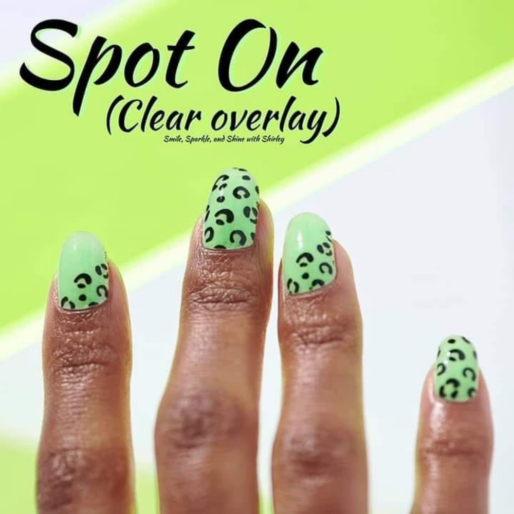 Color Street nail set spot on clear over lay